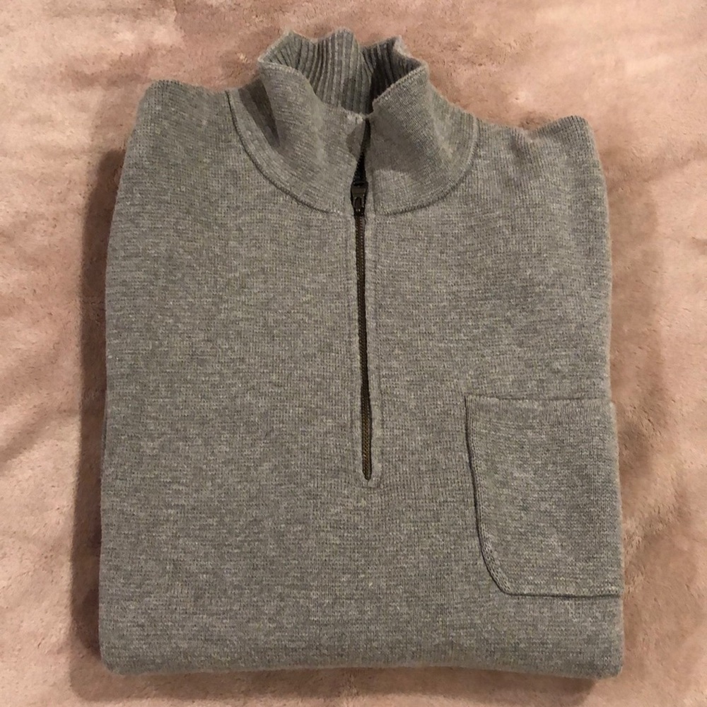 Banana Republic grey half zip sweater